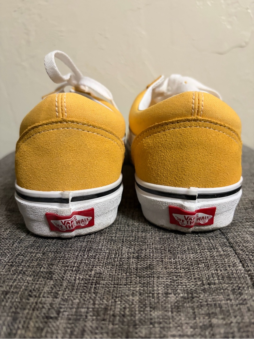 Vans Yellow Low-Top Canvas Sneakers with White Stripe for Women or Men - Picture 3 of 5